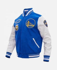 Chaqueta Varsity Personalizada para Hombre, Chaqueta Letterman con Mangas de Cuero, Parche Bordado, Chaqueta Trucker de Béisbol, Primavera - Product Image 2