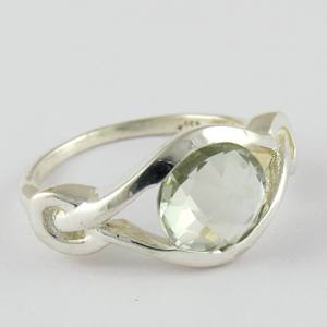 ดังนั้นในความรัก! สีเขียวอเมทิสต์925แหวนเงินสเตอร์ลิงเครื่องประดับเงินเครื่องประดับเงิน - Product Image 4