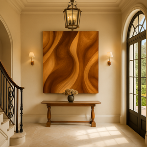 Escultura Modular de Madera Hecha a Mano, Arte Orgánico en Madera, Mueble de Pared para Sala de Estar, Decoración de Pared Única para Aniversario - Product Image 1