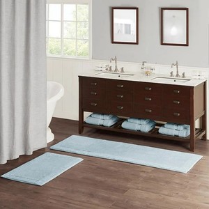 Alfombra de Baño Antideslizante, Hecha a Máquina, Ecológica, de Algodón, Blanca, Extra Grande para Hoteles, en Oferta - Product Image 2