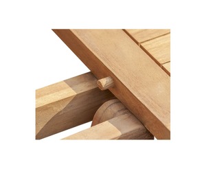 Outdoor Wooden Folding <b>Dining</b> <b>Table</b> Compact Design Slatted <b>Top</b> Waterproof Eco-Friendly Modern for Garden Terrace Cafe Use - Product Image 4