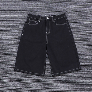 Nouveauté 2026 – Short en jean noir délavé de haute qualité, respirant, longueur personnalisable, pour homme – Short baggy en jean pour homme - Product Image 1