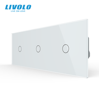 Interrupteur mural tactile 1 Gang 1 Gang 1 Gang, blanc, noir, or, gris, durable, 222mm*80mm, sans touche de fonction, uniquement le panneau