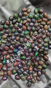 Natural BLACK ETHIOPIAN <b>OPAL</b> Loose Gemstone Cabochon Polished Crystal of All Sizes for Jewellery Making - Product Image 4