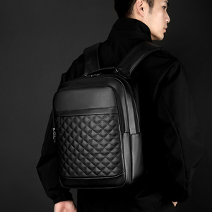Mochila de PU con Diseño de Diamantes, Estilo 2026, Unisex, 20-35L, Impermeable, Cierre de Cremallera, Uso Diario, Estilo Minimalista, Poliéster - Product Image 4
