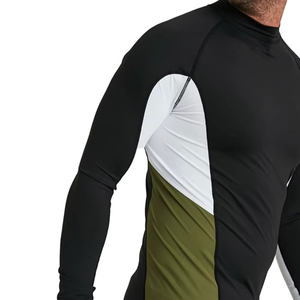 Camiseta de Compresión para Hombre, Manga Larga, Protección UV, Color Negro, Blanco y Verde Oliva, Secado Rápido, Spandex y Poliéster - Product Image 5