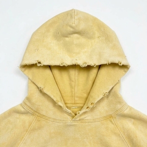 Hoodies crop à épaules tombantes effet usé, les plus vendus en gros, haute qualité, 100% coton épais, personnalisables, vierges, coupe oversize unisexe - Product Image 4