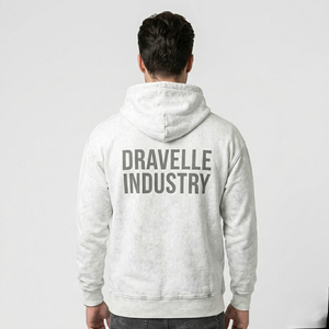Sudadera con Capucha para Hombre, Lavado Ácido, Invierno, Color Sólido, 100% Poliéster, Impresión Digital Personalizada, Ecológica - Product Image 2