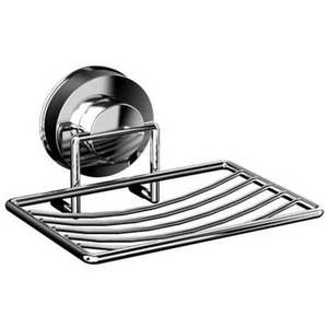 Porte-savon en métal de forme rectangulaire pour évier de salle de bain avec cadre durable et système de drainage - Product Image 1