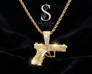 Collier pendentif unique style pistolet plaqué or, tendance hip-hop, nouveauté, best-seller transfrontalier pour accessoires vestimentaires - Product Image 1