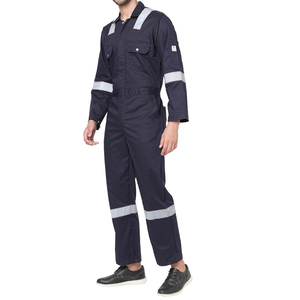 Uniforme de sécurité de haute qualité, uni, avec logo personnalisé, col montant, en coton pur original, haute visibilité, réfléchissant - Product Image 1