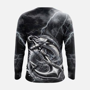 Chemise de pêche en polyester 100% anti-UV, respirante, séchage rapide, sublimation - Product Image 4