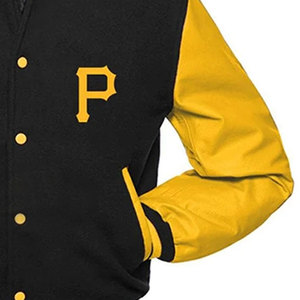 Chaqueta Universitaria de Béisbol de Alta Calidad para Hombre, Estilo Bomber, con Parches Bordados en Chenille y Cuero, Fabricada por OEM - Product Image 3