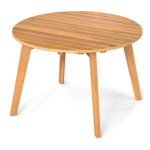 Tavolino Rotondo in Legno di Acacia Premium 62,2 cm x 62,2 cm x 40,6 cm, Capacità 75 kg, per Patio e Esterni - Product Image 4
