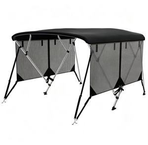 Auvent <span class=keywords><strong>de</strong></span> bateau pliable en <span class=keywords><strong>toile</strong></span> 600D résistant aux UV avec cadre en aluminium à 4 arceaux, protection pluie et soleil, qualité marine, vente en gros - Product Image 4