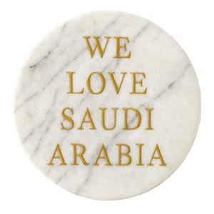 Posavasos de Mármol con Diseño de Texto 'We Love Dubai', Posavasos de Piedra Personalizables de Alta Calidad para Mesas de Café, Bodas y Decoración del Hogar - Product Image 5