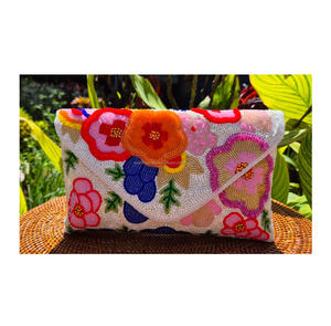 Bolso de mano de diseñador con cuentas hecho a mano de estilo indio, bolso de hombro de fiesta de compras de noche de estilo bohemio, bolso de mensajero para mujer - Product Image 6