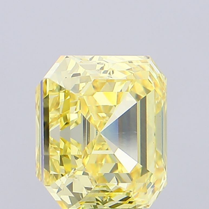 Diamant de laboratoire jaune intense de qualité supérieure, taille Asscher exclusive, certifié IGI, clarté VVS2, excellente taille, diamant CVD en vrac. - Product Image 2