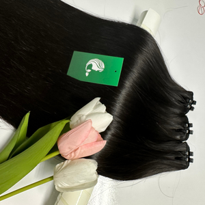 Vente en gros de cheveux vietnamiens bruts super doublement étirés, extension de cheveux humains de trame droite, cheveux de trame à cuticules alignées - Product Image 2