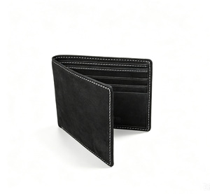 [In Stock] [Retail Price] Castello Men's Bi-fold <b>Wallet</b> RFID Short Genuine Leather Open Polyester Black Brown Light Brown - Product Image 2