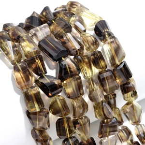 Cuentas facetadas de limón natural bio, pepitas de piedras preciosas sueltas al por mayor para la fabricación de pulseras y joyería. - Product Image 1