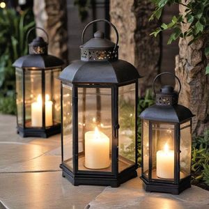 Customized Outdoor Indoor, Metal <b>Candle</b> Lantern Modern Farmhouse Floor Lanterns Decorative Handmade Lanterns For Event Decor - Product Image 3