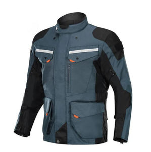 Blouson de moto pour homme à manches longues, vert et noir, coupe-vent, en textile, équipement de sécurité, toutes saisons, style adulte - Product Image 3