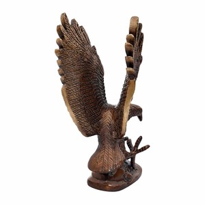 Figura de águila de latón macizo Shubham, chapada en oro pulido, color y tamaño personalizados, escultura de decoración para el hogar, fundición de metal. - Product Image 3