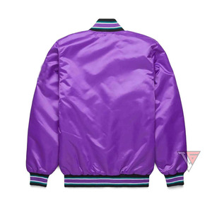 Customized Design Team Name &amp; Number Winter Canvas Satin Bomber <strong>Jacket</strong> with Embroidery Windproof &amp; Waterproof for Men - Product Image 2