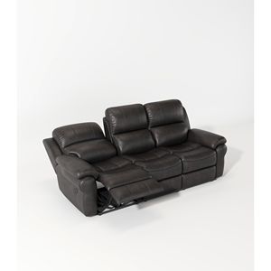 Divano Reclinabile Elettrico Espresso con Tessuto Traspirante, Tavolino Abbattibile, Pulsante USB e Caricatore Wireless - Product Image 4