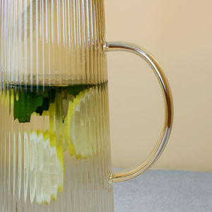 Ensemble de pichet à eau en verre transparent de 1200 ml avec 6 verres à boire, ensemble de vaisselle pour la maison, la cuisine et le restaurant - Product Image 3