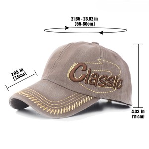 Gorra de Béisbol Unisex Vintage Lavada con Bordado Clásico de Letras, Visera Curva de Costura Gruesa, Gorra Retro de Algodón Estilo Papá, Ajustable para el Sol - Product Image 6