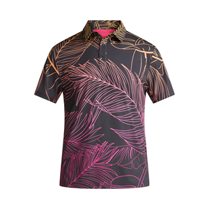 Polos de hombre de alta calidad, cómodos, de corte ajustado, con estampado, manga corta, cuello vuelto, de BD. - Product Image 4