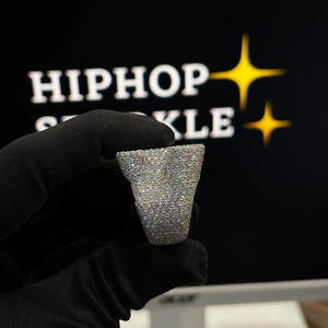 High Quality JA Letter Iced Out <b>Ring</b> 925 <b>Silver</b> Moissanite Diamonds Hip Hop Luxury <b>Statement</b> Jewelry <b>Ring</b> for Men Women Gift - Product Image 5