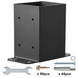 Staffe per Pali 4x4 (Confezione da 10) - Ancoraggi per Pali in Acciaio Resistente per Recinzioni in Legno - Product Image 1