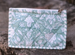 Pochette matelassée en coton fait main à motifs imprimés, portable, multi-motifs, avec fermeture éclair, pour pièces de monnaie, cosmétiques et organisateur de voyage - Product Image 2