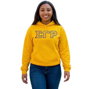 เสื้อฮู้ดปักลายตัวอักษรกรีก Sigma Gamma Rho แบบเย็บสองชั้น สีทอง เสื้อสเวตเชิ้ตผู้หญิง สไตล์ลำลอง แฟชั่น สามารถสั่งทำได้ - Product Image 1