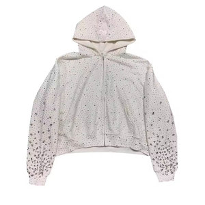 Sudadera con Capucha de Lujo para Hombre con Pedrería, Detalles Brillantes de Cristal, Estilo Casual Premium, Cómoda, en Oferta Online - Product Image 1