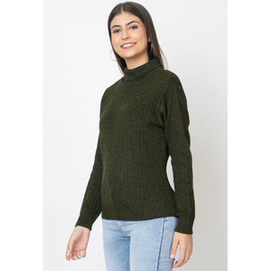 Pull col roulé en maille épaisse élégante de qualité supérieure, maille extensible premium, au meilleur prix - Product Image 1