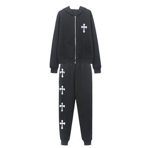 Rhinestone Autumn Breathable Casual Hooded Top Custom Men's <b>Full</b> Zip up <b>Skeleton</b> Tracksuit Skull Hood Bling Sparkle Crystal - Product Image 6