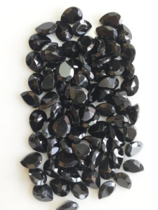 Natural <b>Black</b> Spinel 9x7MM Pear Cut Best Quality Loose Gemstone for Jewelry Making - Product Image 3