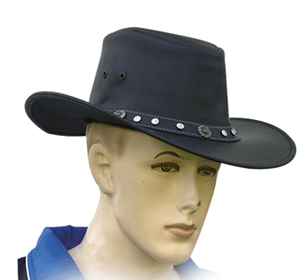 Sombrero de Vaquero de Cuero Estilo Western Premium para Hombre con Diseño Tradicional y Ala Ancha Curvada para Ranchos, Viajes y Festivales - Product Image 1