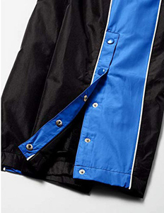 Pantalon coupe-vent en polyester tendance style vintage, taille élastique légère, taille mi-haute, infroissable, style sport décontracté, coupe droite - Product Image 6