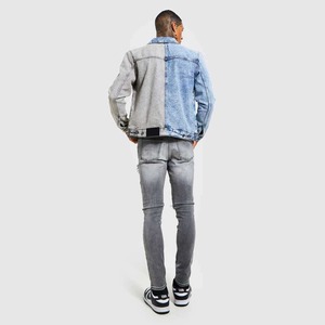 Veste en jean pour homme OEM ODM, marque privée, fabrication directe, faible MOQ, logo personnalisé - Product Image 4