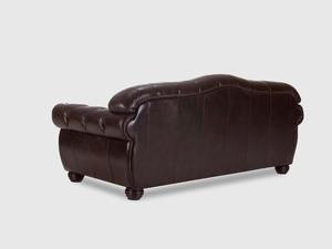Best Selling Dark Espresso Brown Leather Tufted Chesterfield <b>Sofa</b> Elegant 3 Seater Camelback <b>Wood</b> <b>Frame</b> Eco-Friendly Nailhead - Product Image 3