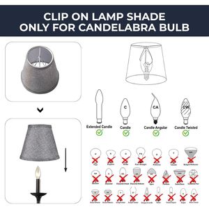 Set di 2 paralumi doppi in rete piccoli con clip per lampadine a candelabro per migliorare l'illuminazione - Product Image 3