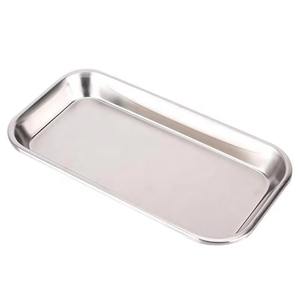 Plateaux pour instruments en acier inoxydable certifiés CE, manuels, réutilisables, stérilisation haute température, plateaux utilitaires médicaux, chirurgicaux - Product Image 1