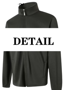 Custom Item Men's Children Plus Size Quarter-Zip Collar Zip-Up Sweatshirt 100% Cotton Winter Thin Style Customizable Front Back - Product Image 4
