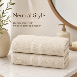 Serviette de bain de luxe 100% coton biologique certifié GOTS, douce et absorbante, pour hôtels et hôtellerie, 70x140 cm - Product Image 1