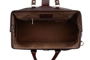 Bolso Cruzado de Cuero Genuino para Hombre, Tamaño Pequeño, Cierre de Cremallera, Logotipo Grabado, Múltiples Compartimentos, Estilo Vintage, Moda para Todas las Temporadas - Product Image 4